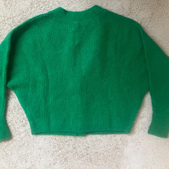& Other Stories V-Neck Cardigan Emerald Green Size Small - Picture 2 of 12